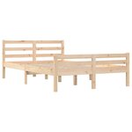 vidaXL Cadre de lit sans matelas bois massif 140x190 cm