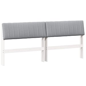 vidaXL Tête de lit capitonnée Gris clair 180 cm Pin massif