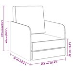 vidaXL Fauteuil convertible gris foncé tissu