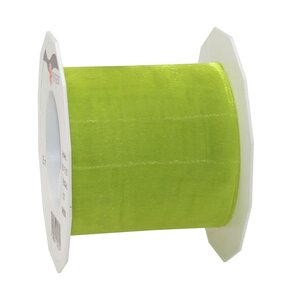 Organza sheer 25-m-rouleau 72 mm vert citron