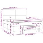 vidaXL Sommier à lattes de lit avec matelas Blanc 180x200cm Similicuir