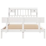 vidaXL Lit bibliothèque sans matelas blanc 150x200 cm bois pin massif