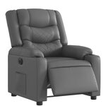 vidaXL Fauteuil inclinable électrique Gris Similicuir