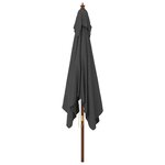 vidaXL Parasol de jardin avec mât en bois anthracite 300x300x273 cm