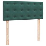 vidaXL Lit ottoman avec matelas vert foncé 120x190 cm velours