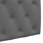 vidaXL Tête de lit suspendue Gris foncé Tissu