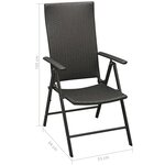 vidaXL Ensemble à manger d'extérieur 5Pièces avec coussins Aluminium Noir