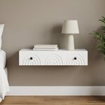 vidaXL Table d'appoint murale Blanc 87 5 x 34 5 x 17 cm