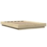 vidaXL Cadre de lit avec lumières LED chêne sonoma 120x190 cm