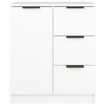 vidaXL Buffet Blanc 60x30x70 cm Bois d'ingénierie
