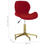 vidaXL Chaise pivotante de salle à manger Rouge bordeaux Velours