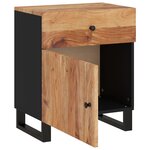 vidaXL Table de chevet 50x33x60cm Bois d'acacia solide et d'ingénierie