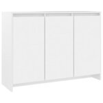 vidaXL Buffet Blanc 102x33x75 cm Bois d'ingénierie