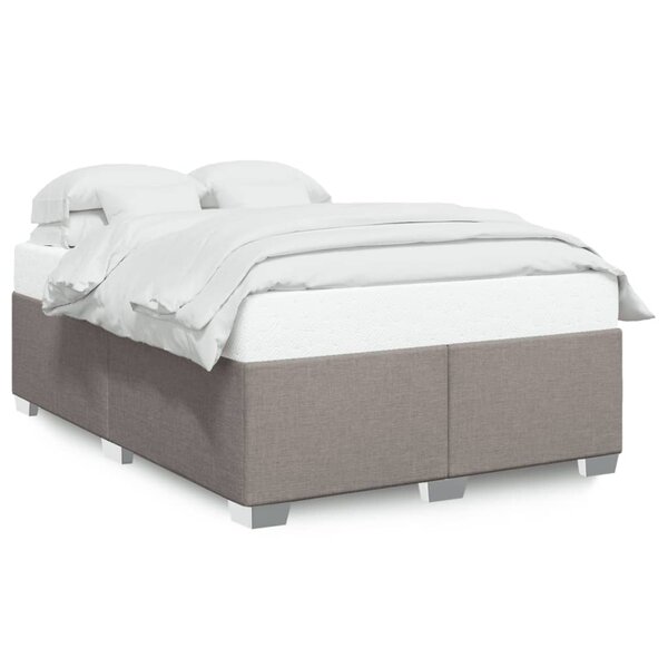 vidaXL Cadre de lit sans matelas taupe 140x200 cm tissu