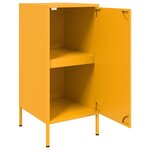 vidaXL Buffet jaune moutarde 36x39x79 cm acier