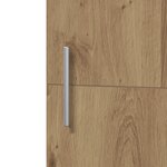 vidaXL Buffet en chêne artisanal 50x42.5x185 cm Bois de construction