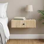 vidaXL Table d'appoint murale Chêne Sonoma 59 x 34 5 x 17 cm
