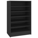 vidaXL Armoire à chaussures Noir 60x35x92 cm Bois d’ingénierie