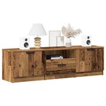 vidaXL Meuble TV vieux bois 140x35x40 cm bois d'ingénierie