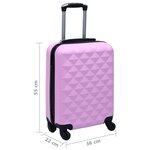 Vidaxl valise rigide rose abs