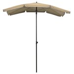 vidaXL Parasol de jardin avec mât 200x130 cm taupe