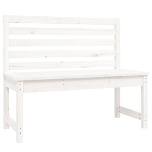 vidaXL Banc de jardin blanc 109 cm bois massif de pin