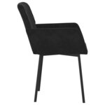 vidaXL Chaises à manger lot de 2 Noir Velours