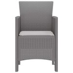 vidaXL Chaise de jardin 2 Pièces Gris clair 53 x 49 x 85 cm PP