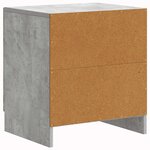 vidaXL Cabinet de chevet 2 Pièces Gris béton 43 x 34 5 x 47 cm