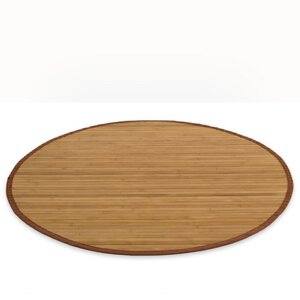 Tapis bambou 120 cm rond marron