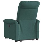 vidaXL Fauteuil inclinable de massage électrique Vert foncé Tissu