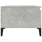 vidaXL Table basse Gris béton 90x50x36 5 cm Bois d'ingénierie