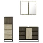 vidaXL Ensemble de meubles de salle de bain 3 Pièces chêne sonoma