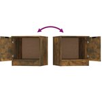 vidaXL Tables de chevet 2 Pièces Chêne fumé 40x39x40 cm