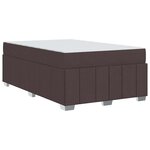 vidaXL Cadre de lit avec matelas Marron foncé 120 x 200 cm tissu