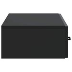 vidaXL Table d'appoint murale Noir 87 5 x 34 5 x 17 cm