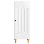 vidaXL Buffet Blanc brillant 33 x 34 5 x 90 cm Bois d'ingénierie