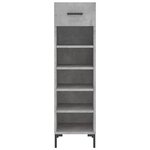 vidaXL Armoire à chaussures gris béton 30x35x105 cm bois d'ingénierie