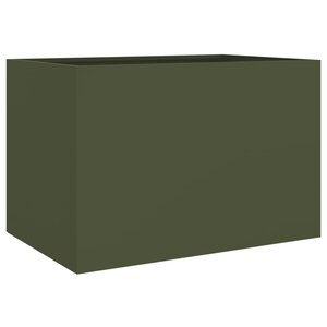 vidaXL Jardinière vert olive 62x47x46 cm acier laminé à froid