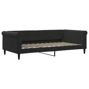 vidaXL Lit de repos sans matelas noir 100x200 cm velours