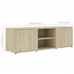 vidaXL Meuble TV Chêne sonoma 120x34x37 cm Bois d’ingénierie
