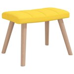 vidaXL Chaise à bascule avec tabouret Jaune moutarde Tissu