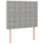 vidaXL Sommier à lattes de lit avec matelas Gris clair 80x200 cm Tissu