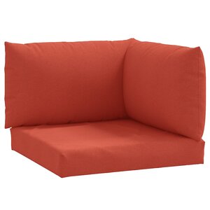 vidaXL Coussins de palette lot de 3 rouge mélangé tissu