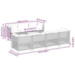 vidaXL Salon de jardin avec coussins 8 Pièces beige résine tressée