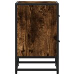 vidaXL Table de chevet chêne fumé 40x31x50 cm bois d'ingénierie