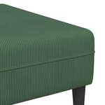 vidaXL Canapé Vert foncé 250 x 188 x 76 cm Tissu en velours côtelé