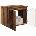 vidaXL Cabinet de Salle de Bain Mural Bois ancien 62 5 x 44 5 x 50 cm