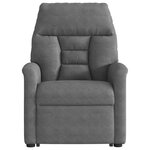 vidaXL Fauteuil inclinable de massage gris foncé tissu microfibre
