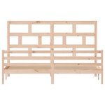 vidaXL Cadre de lit sans matelas bois massif 200x200 cm